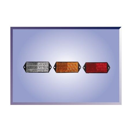CATADIOPTRICO RECTANGULAR AMBAR PARA REMACHE 