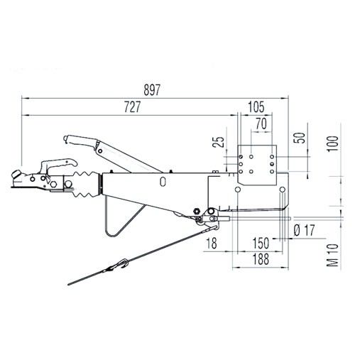 ENGANCHE DE INERCIA RECTO 1600 KG - ALKO D-100