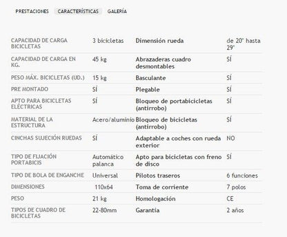 PORTABICICLETAS AUTOBIKE PRO Z3