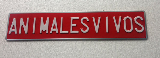 PLACA ANIMALES VIVOS